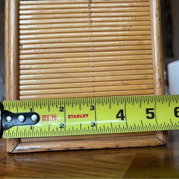 Vintage Bamboo Tissue Box Cover Boho Coastal Bathroom Decor - Picture 4 of 4